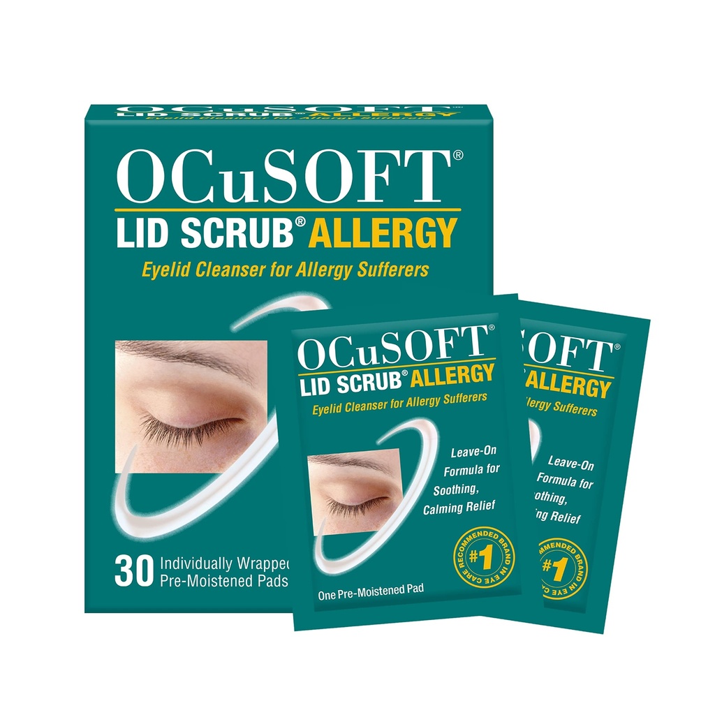 OCUSOFT Lid Scrub Alergy Čistilo za oči 30CT