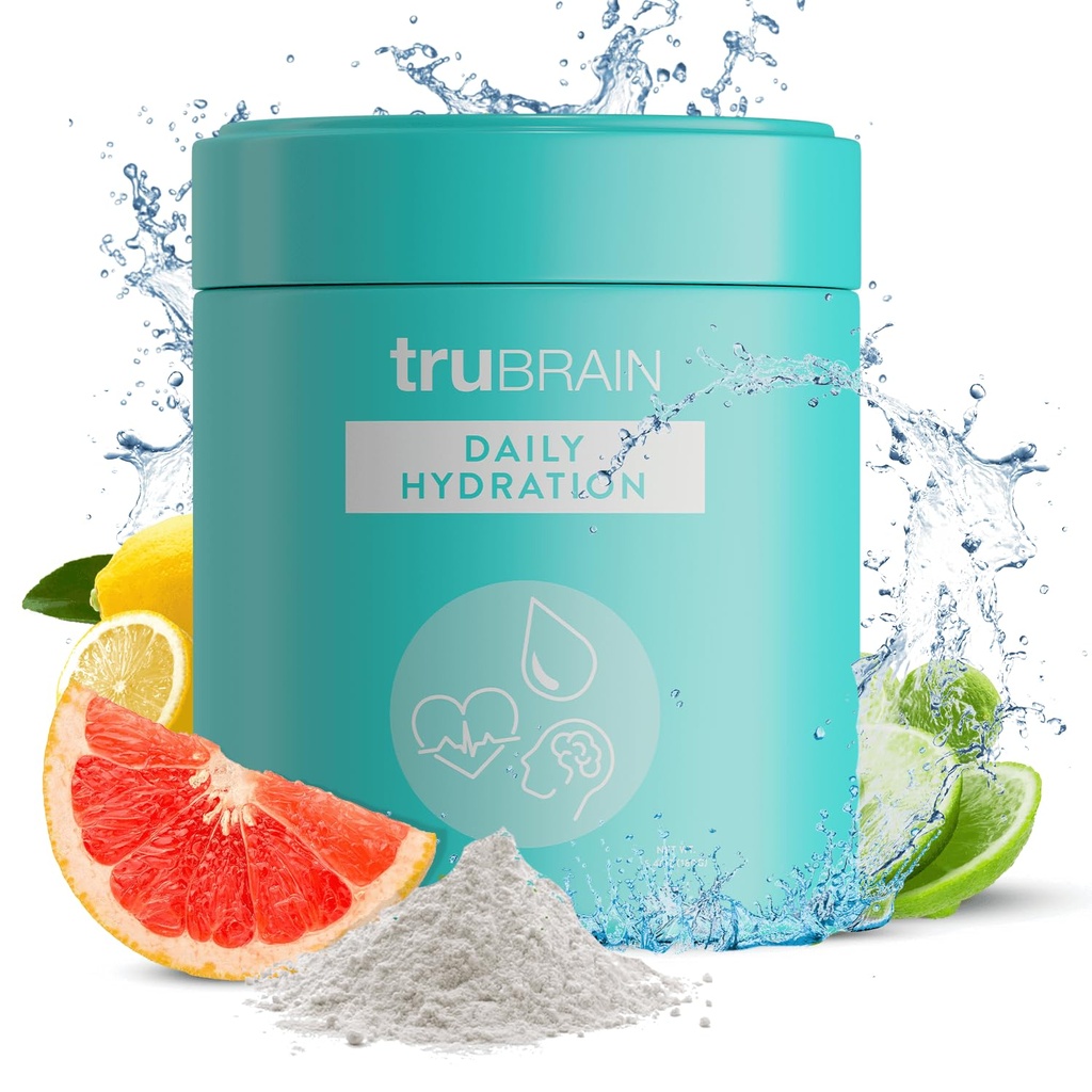 TruBrain Daily Hydration - Izboljšati fokus in energijo z Electrolyte-Rich dodatek. Ostanite hidrirani!