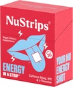 NustripsTM hitro raztapljanje energijskih pasov s 50 mg kofeina, L-teanina in vitamina B12 – Instant Energy & Fokus brez Jitters ali Crash – deluje hitreje kot kava – Osveži limona – 30 Strips