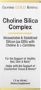 California Gold Nutrition Choline Silica Complex, Biorazpoložljiv in stabiliziran silicij s holinom in L-karnitinom, 2 fl oz (59 ml)