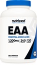 Nutricost EAA kapsule 1200 mg, 240 kapsul - esencialne aminokisline, 120 servingov - ne-GMO, brez glutena in vegana