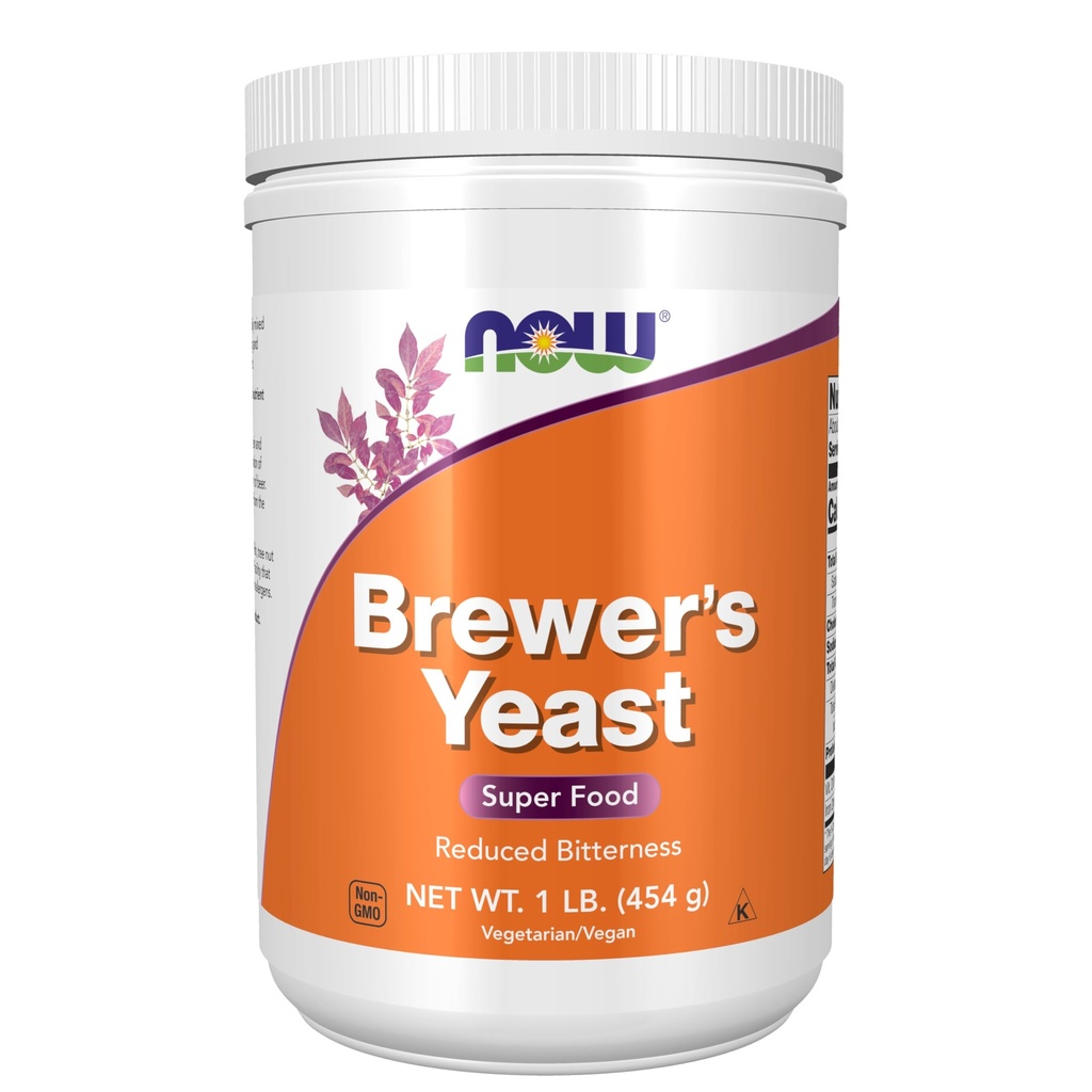 NOW Foods Supplements, Brewer's Yeast Powder z naravno prisotnimi beljakovinami in B-vitamini, 1-pound