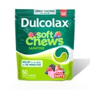 Dulcolax Saline Laxative Soft Chews, Nežna zaprtje Relief, Mešana jagodičja aroma, Magnezij Hydroxide 1200 mg, 60 Število