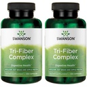 Swanson Tri-Fiber Complex - Prebavni zdravstveni dodatek izdelan s Psylium, Oat Bran, & Apple pektin - (100 kapsul) (2 pakiranji)