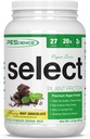 PEScience Select Vegan na osnovi beljakovin v prahu, metin čokolada, 27 Serving, Premium Pea in Brown Rice mešanica