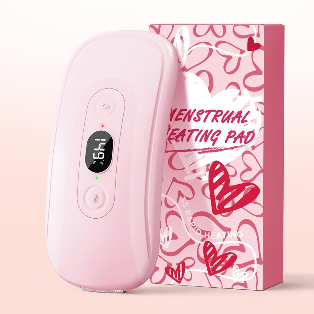 Prenosni ogrevalni pad obdobje Kramps: 2 Timer 6 Ravni toplote 6 Načini vibracije Akumulatorsko električno ogrevanje Pad za bolečine hrbet Relief Menstrualno ogrevanje Pad (Svetlo roza)
