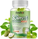 Soursop Gummies 2000MG, Soursop Leaf & Fruit Extract za odrasle, Soursop Fruits w/Vitaminc C za imuno podporo, antioksidant in prebavna pomoč, Vegan, 60 grofov