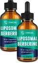 Liposomski Berberine HCL Tekoči kapljici – Napredno 12-v-1 Zeliščna Formula s Ceylon Cinamon, Bitter Melon, Zeleni čaj & More – 4 Fl Oz