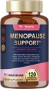 Menopause Dodatki za ženske, Več koristi in popolno črno Cohosh Menopause Probiotiki za ženske, naravne sestavine, Red Clover, DIM in več