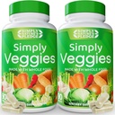 Zaveza narave - 90 Veggie Kapsule- 2 meseca dobava - izdelana s polno hrano Superživila, pakirana z Beta karoten & 18 različnih zelenjave - 100% Soy Free