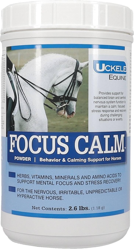 Uckele Focus Calm Horse Supplement - Miren in vedenjski dodatek za konje - Equine Vitamin & Mineral Supplement - 2,6 funt (lb)