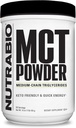 NutraBio MCT prašek, srednjeverižni trigliceridi, naoran pridobivanje teže, Keto Prijazno, 1 lb. prašek - 50 serviranja