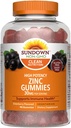 Sončni zahod Velika moč Cink Gummies, 90 Število