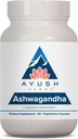Ayush Herbs Ashwagandha Kapsule - Ashwagandha za moške in ženske, Ashwagandha dodatki, Pure Ashwagandha Koren prašek za stres, 500mg na tablete - 60 vegetarijanske kapele (1 grof)