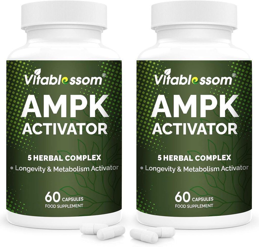 AMPK Activator dodatek, 5 v 1 Jiaogulan Gynostemma AMPK Metabolic Activator 120 Vegetarian kapsule(120 število (Pack of 2))