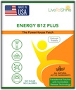 Live To Shine B12 Energy Plus Topical Patch - Energija in fokus Podpora za ženske in moške - 30-dnevna dobava - ZDA Made