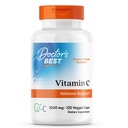 Zdravnikov najboljši vitamin C 1000mg dodatek za moške in ženske - Veganske kapsule vitamina C kot Q-C Askorbinska kislina, Imunska zdravstvena podpora za odrasle, brez GSO, brez glutena, brez soje - 120 Veg kapice