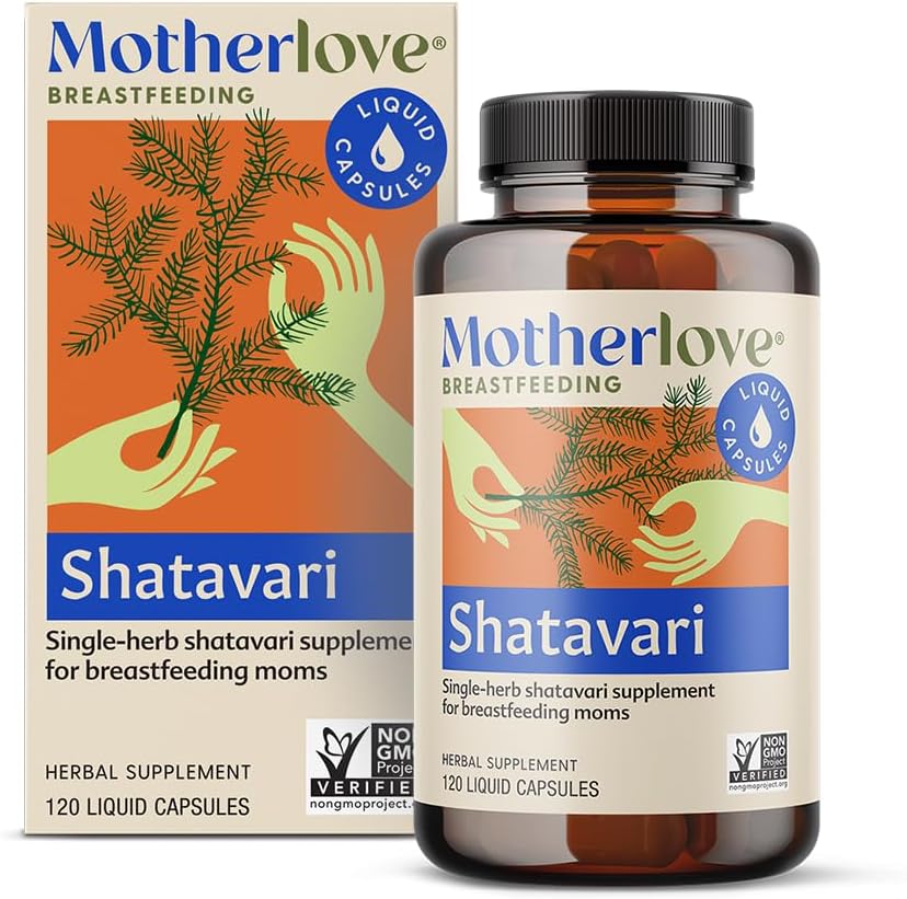 Materlove Shatavari (120 Tekoči kapice) Dojenje dodatek za podporo oskrbo z mlekom med menstruacijo – Ne-GMO, Organic Herbs, Vegan, Kosher