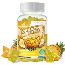 Kreatin Monohidrat Gumies Complex za moške in ženske -Napredna Formula W/L-Taurine + Vitamin B12, Sugar Brez žvečljivi dodatek,90 Ananas Gumies