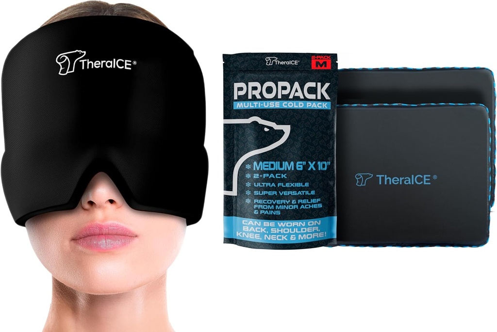 TheraICE glavobol in migrena Relief Hat & TheraICE PROpack Ice Pack