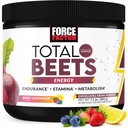 FORCE FACTOR Total Beets Pese Root Powder z energijo, NO3-T® nitrati za podporo cirkulacijo, krvni tlak, pretok krvi, in Stamina - Plus izvleček zelenega čaja. Superživilski dodatek, 30 postrežb