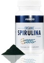 Premium Organic Spirulina Powder- Vegan, obogaten vitamin B12 Complex, Phycocianin, Energy Boost, Non-GMO, Gluten Free & Ne-Irradiran, USDA, Naturland, Halal Certified-100g