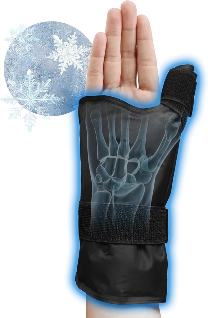 Ledeni ovoj za zapestje, podpora za stiskanje gela, fleksibilna vroča in hladna opora za poškodbe rok, revmatoid, tendinitis, otekanje, karpalni predor, artritis, hladno pakiranje za zdravljenje bolečine in mišic