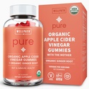 Dobro. Pot Ekološki jabolčni vinski kis z materjo - USDA Organic ACV Gummies - Ingver & Apple Cider Kisgar z materjo za zdravje Gut - Vegan, Non-GMO, 60 Ct