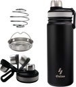 Ozizo 22 oz Nerjaveče jeklo Protein Shaker steklenička s filtrom in mešanjem kroglice