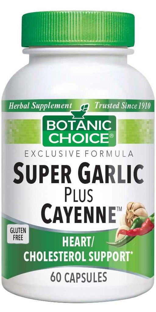 Botanična izbira Super česen Plus Cayenne, 60 kapsul
