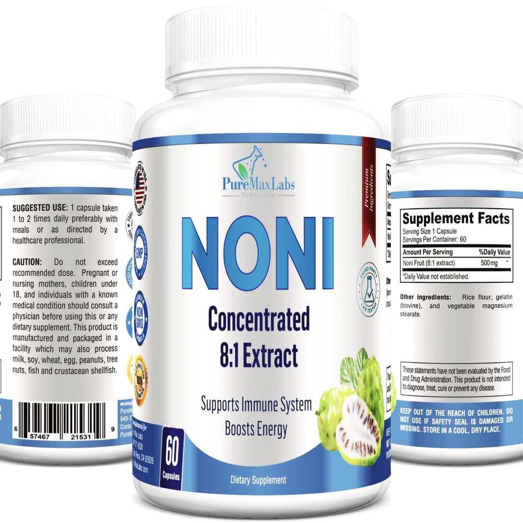 Noni kapsule - izvleček sadja Noni (Morinda Citrifolia), Imunska podpora - 60 kapsul