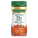 Naravni Bounty Vitamin D 5000 i.e., Vitamin D3 Visoka moč Imunska podpora in Bone Health Supplement, 5000 i.e. v 1 Gummy, Jagodna aroma, 2 meseca dobave, 60 Vegetarian Gummies za odrasle