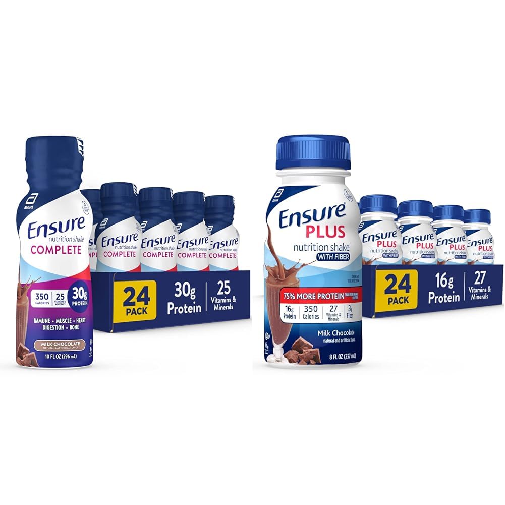 Zagotovite popolno prehrano Shake & zagotoviti Plus Nutrition Shake z vlaknine, 16 Gram beljakovin, Nadomestek obroka Tekočina, Mleko Čokolada, brez glutena, 8 Fl Oz (Pack of 24)