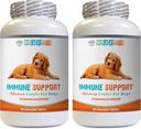k9 Moč Imunski pes - Imunska podpora za pse - splošno zdravje in Wellness Boost - ANTIOXIDANT - Zdravje jeter - Kurkumin za pse - 2 steklenici (120 zdravljenja)