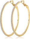 MOROTOLE 14K Gold Rhinestone Hoop uhani - modna tanka velike Hoops, hipoalergeni, 20/30/40/50/60/70mm