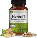 DailyNutra Herbal T Men's Health Formula dodatek za vzdržljivost, Vitalnost, & zdravo staranje - z KSM-66 Ashwagandha, Tongkat Ali, Tribulus, Eleuthero, & Horny Kozja trava (90 kapsul)