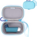 MGZNMTY Asthma Inhaler Holder Case, shranjevanje in potovalni ročni vdihovalnik Primer za odrasle in otroke (ONLY CASE) (modra)