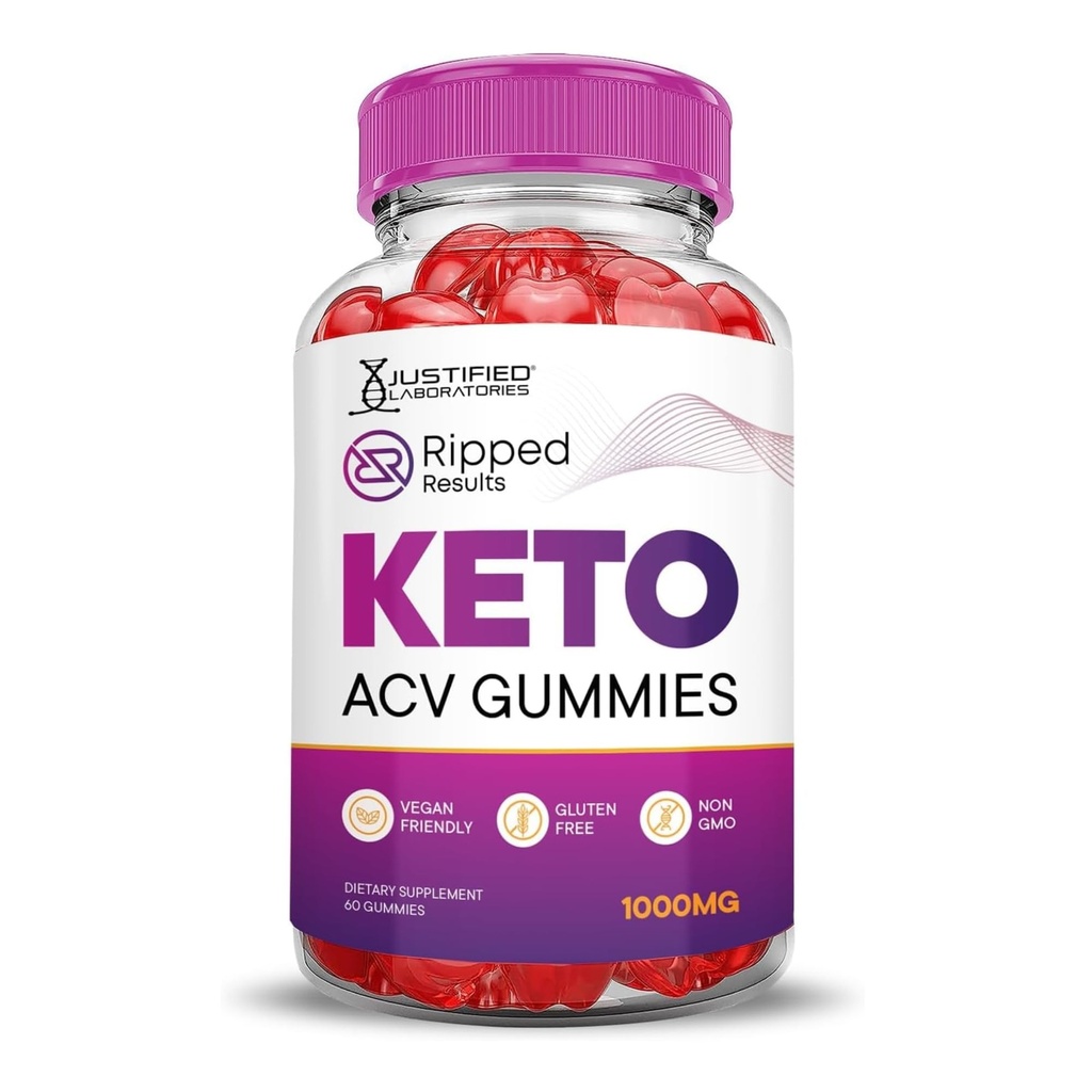 Upravičeni Laboratories Ripped Rezultati Keto ACV Gummies Napredno Formula 1000MG Ripped Rezultati Keto Gummies Apple Cider Vinegar Oblikovan s Pomegranate Beet Juice v prahu B12 Vegan Non GSO 60 Gummys