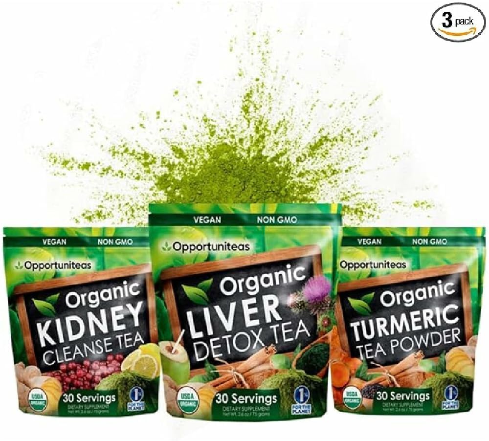Oportuniteas Matcha Detox čaj v prahu - organski kurkuma Matcha zeleni čaj, razstrupljanje ledvic in organski razstrupljanje jeter