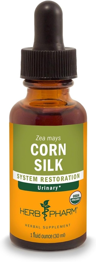 Herb Pharm Certified Organic Corn Silk Tekoči ekstrakt za podporo urinarnega sistema - 4 Ounce