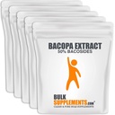 BulkSupplements.com Bacopa Extract Powder - Bacopa Monnieri Supplement, Bacopa Powder - Bacopa dodatki, Vegan & Gluten Free, 500mg na serviranje, 5 kg (11 lbs) (Pack of 5)