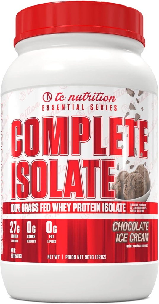 Popolni izolat Grass Fed Whey Protein Isolate Powder - nič ogljikovih hidratov ali maščob, Whey Protein Powder for Muscle Growth & Recovery, Non-GMO Whey Isolate Protein Powder - Čokoladni sladoled, 29 serv (2 lb)