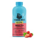 Best Nest Wellness Otroci Tekoči multivitaminski: Metilirani vitamini, Cela hrana, Vegan, B12, Gluten-free, Non-GMO Metilfolate Dnevni tekoči vitamini za otroke z imuno podporo - Strawberry Flavor, 16oz
