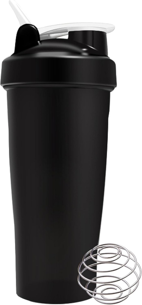 Protein Shaker steklenica za Gym - Pre Workout Protein Drink Shaker Cup 20 Fl oz, Pomivalni stroj varno, BPA & Phthalate brezplačno Shaker steklenica Blender, Gym Shaker za Protein Shake - Črno ali belo (Random barve)