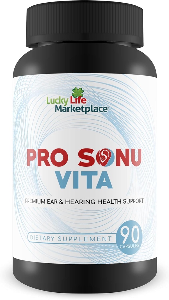 Pro Sonu Vita - Naravna podpora za ušesa - Spodbujanje izboljšano slušno funkcijo in sluh z vitamini, minerali, antioksidanti, & zeliščni izvlečki - Pomoč Notranje uho & Srednje uho zdravje