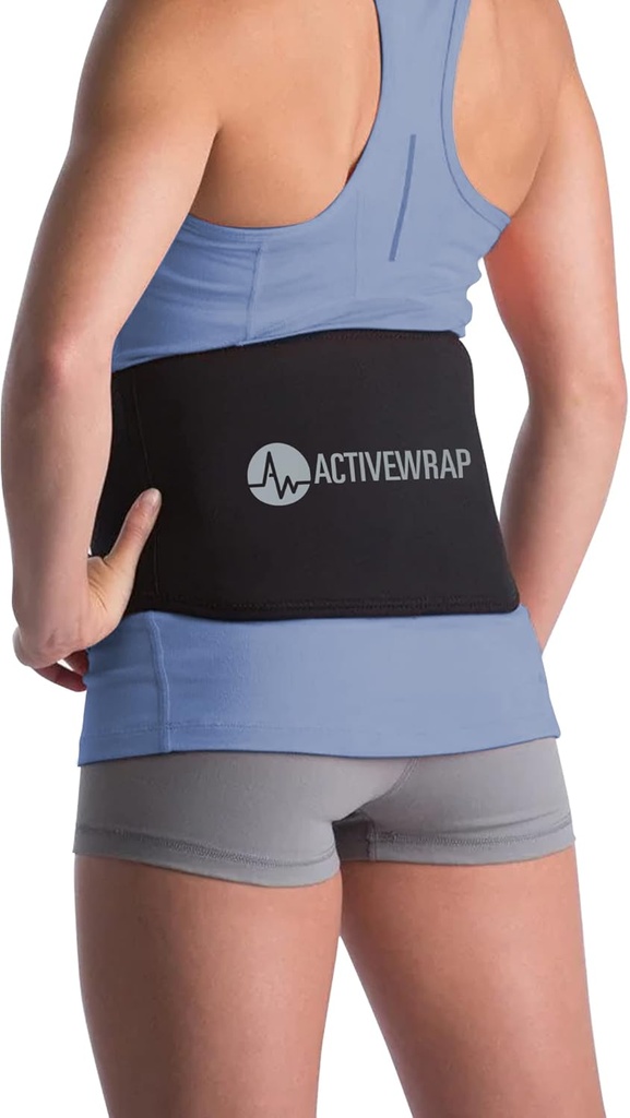 ActiveWrap - nazaj Ice Pack za bolečine v hrbtu, otekanje, Sprain, Spasm, Stiffness in več, Ponovna uporaba Ice Pack za poškodbe s stiskanjem Strap, Uporaba za vročo in hladno terapijo, mala/srednja