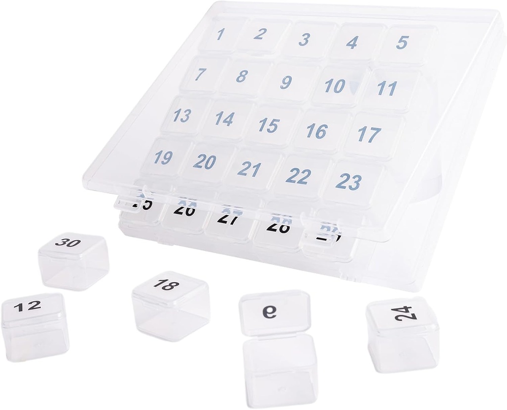 30 Day tablete Organizator, Prenosne tablete Stisnite na odprto, velik enkrat na dan za potovanje, Mesečno za vitamine, Medicina, Dopolnila (Clear)