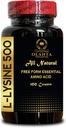 L-LYSINE 500 - Prosta oblika Aminokisline, L Lysin kompleks, Imunska podpora, Lip & Skin Health Supplement, Podpora Hormone Regulation, L-Lysine dodatek - 1 steklenica 100 števk