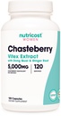 Nutricost Chasteberry dodatek za ženske 120 Kapsule, 5000mg ekvivalent na serviranje (od 500mg 10:1 ekstrakt), z Dong Quai & Ginger Root Extract, Vegetarian, Gluten Free & Non-GMO