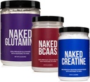 NAKED mišice rast in regeneracija paket: Čisti glutamin, Kreatin, in brez arome BCAA